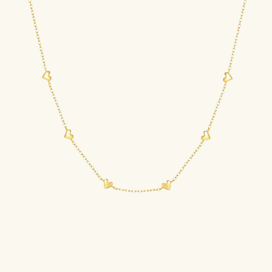 Tahlia String of Hearts Necklace