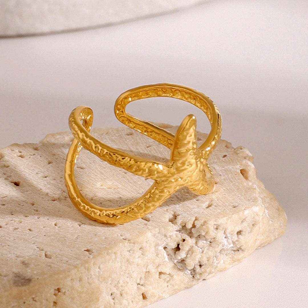 Aurelie Gold Starfish Ring